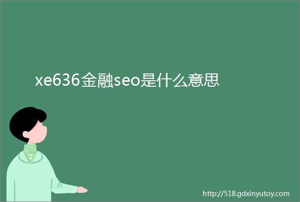 xe636金融seo是什么意思