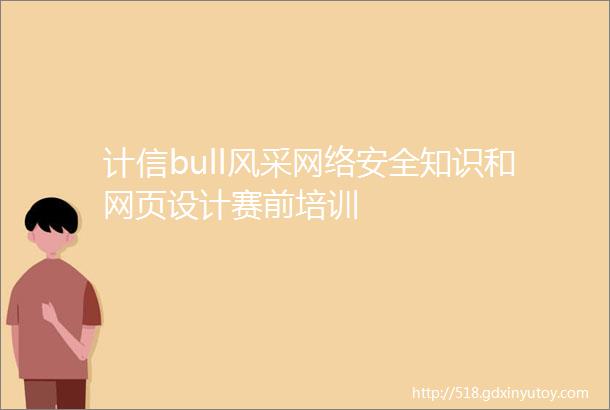 计信bull风采网络安全知识和网页设计赛前培训